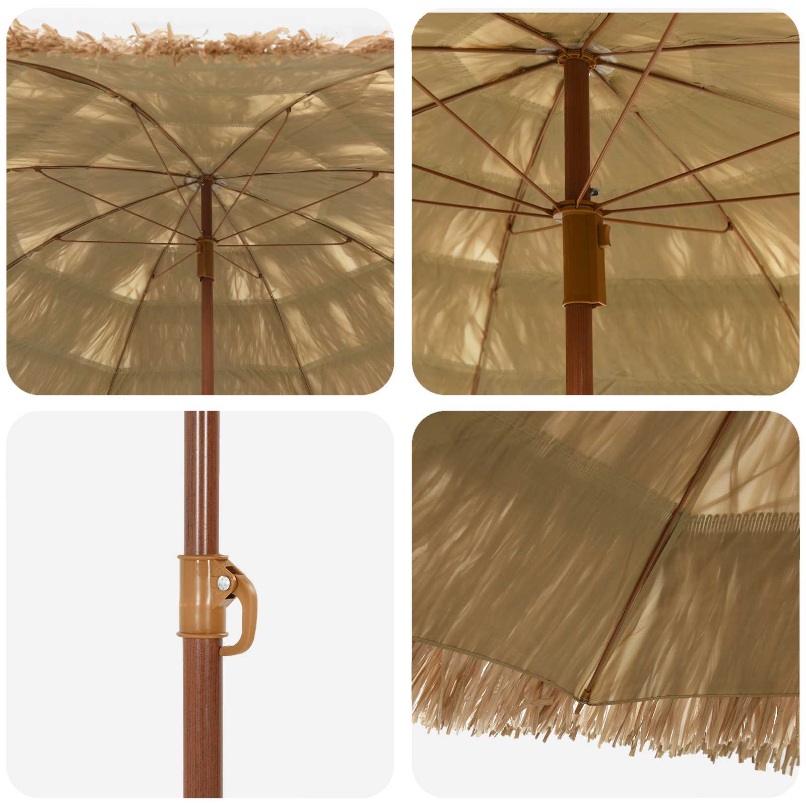 Suncobran za plažu Prirodna 160 x 160 x 196 cm