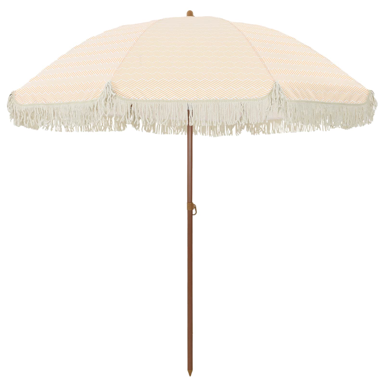Suncobran za plažu Žuta i bijela 205 x 205 x 210 cm
