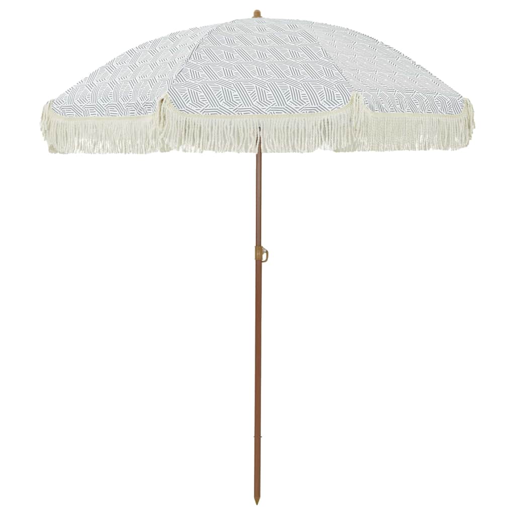 Suncobran za plažu Siva i bijela 160 x 160 x 196 cm