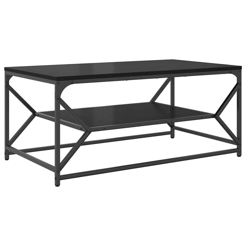 Kava Stol Crni hrast 90 x 50 x 40 cm Inženjerska drva i čelik