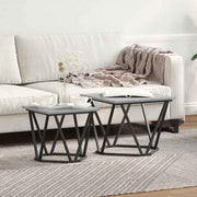 Set pomoćnih stolića 2 pcs Siva Sonoma Inženjerska drva i čelik