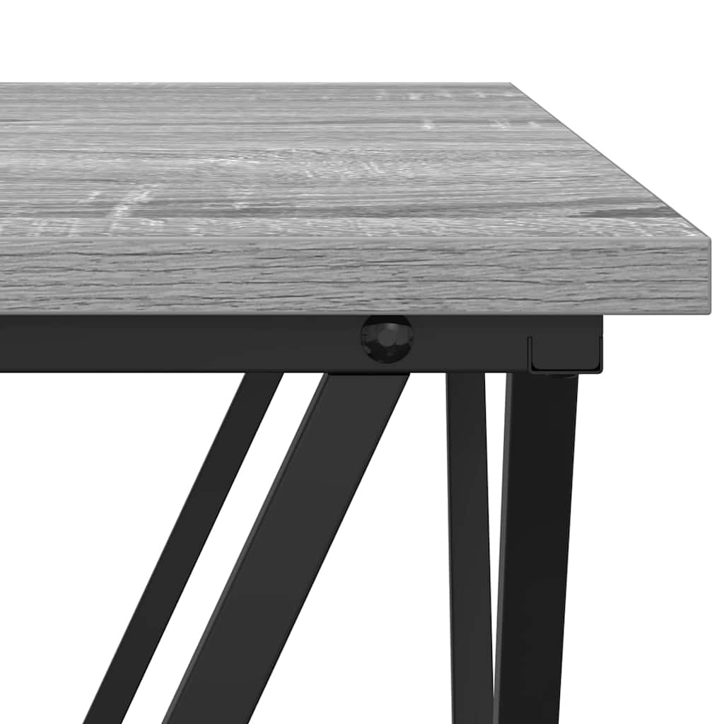 Kava Stol Siva Sonoma 80 x 80 x 45 cm Inženjerska drva i čelik