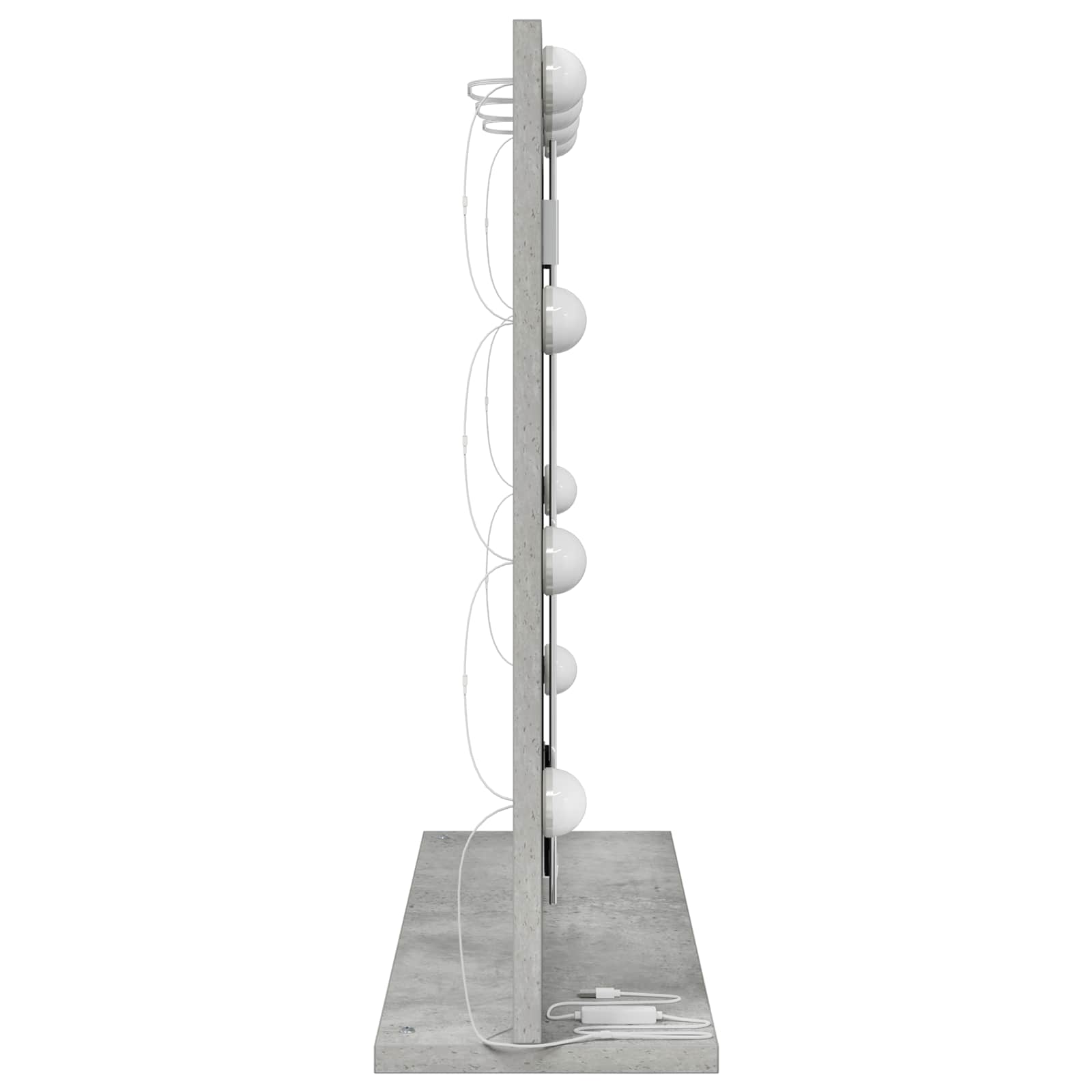 Ogledalo za Toalet Pravokutni Betonski sivi 60 x 55 x 18 cm