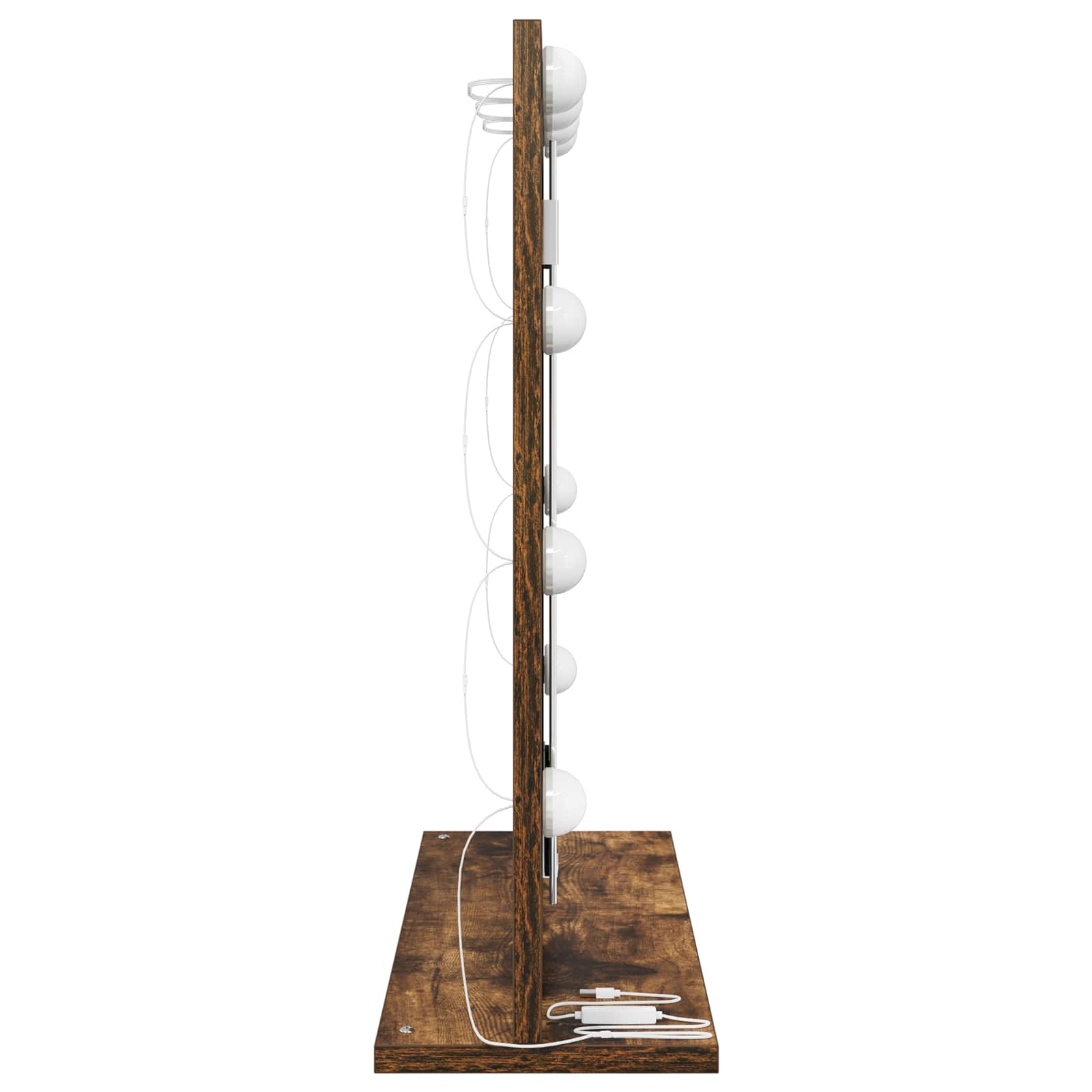 Ogledalo za Toalet Pravokutni Dimljeni hrast 60 x 55 x 18 cm
