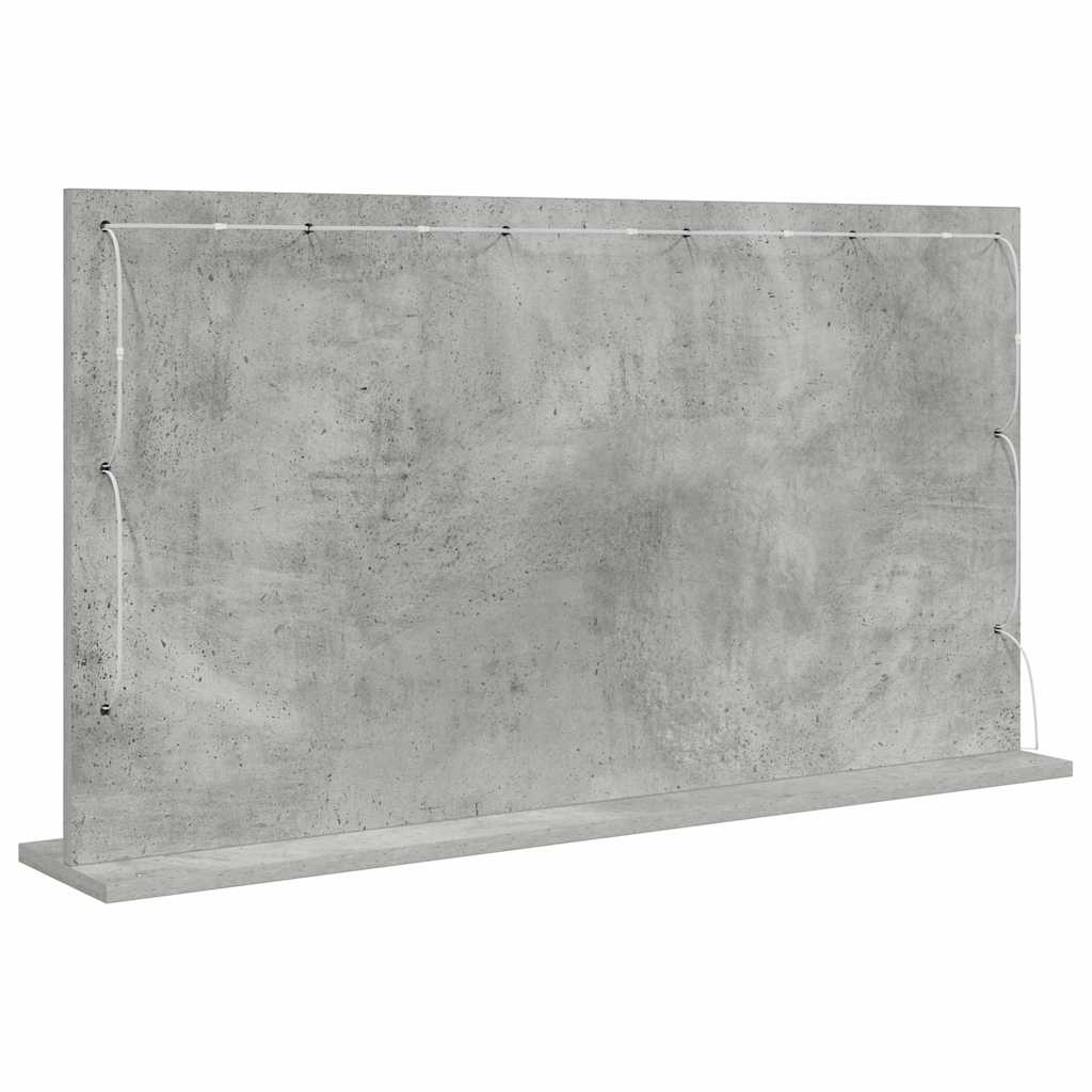 Ogledalo za Toalet Pravokutni Betonski sivi 100 x 55 x 18 cm