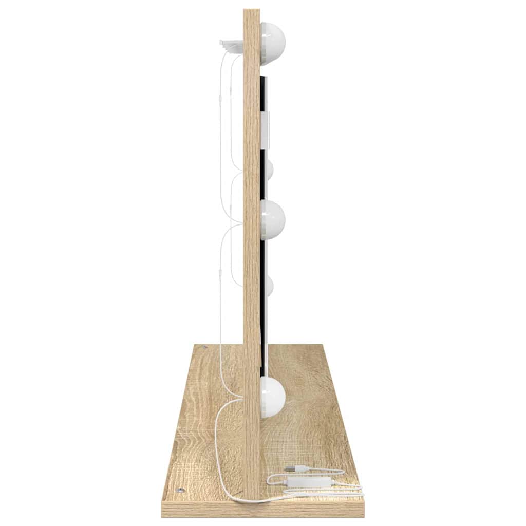 Ogledalo za Toalet Pravokutni Sonoma hrast 80 x 45 x 18 cm