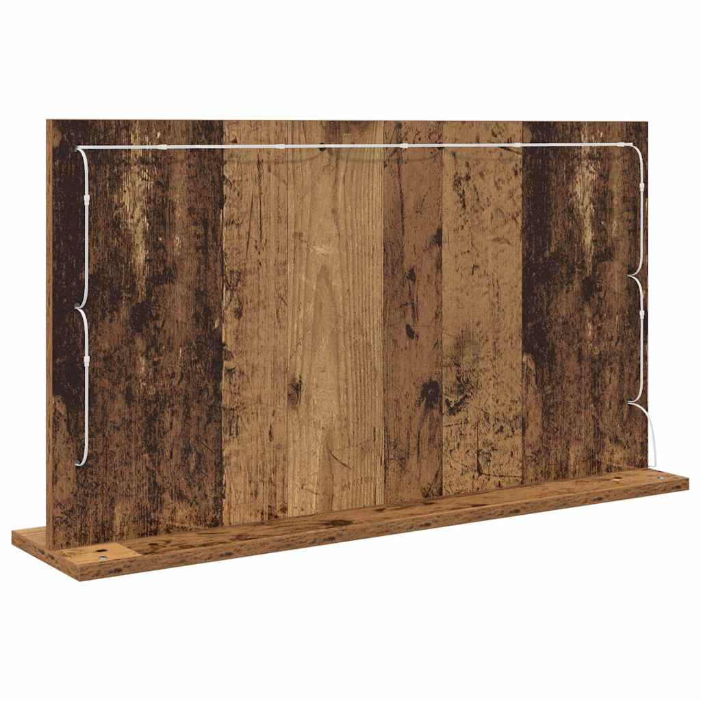 Ogledalo za Toalet Pravokutni Staro drvo 80 x 45 x 18 cm