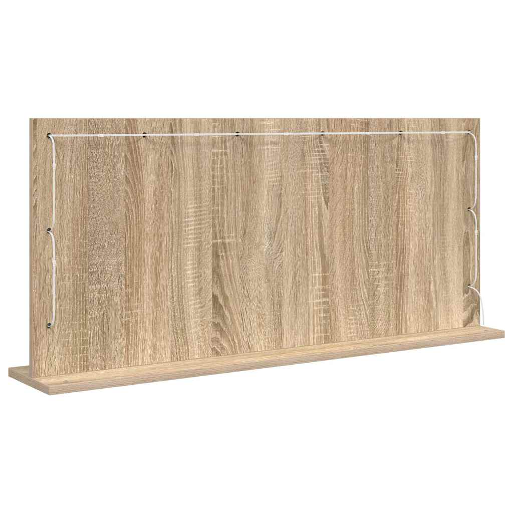 Ogledalo za Toalet Pravokutni Sonoma hrast 100 x 45 x 18 cm