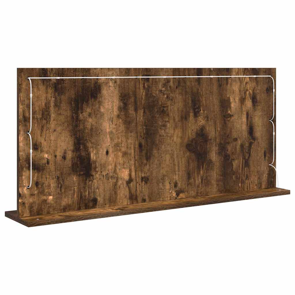 Ogledalo za Toalet Pravokutni Dimljeni hrast 100 x 45 x 18 cm