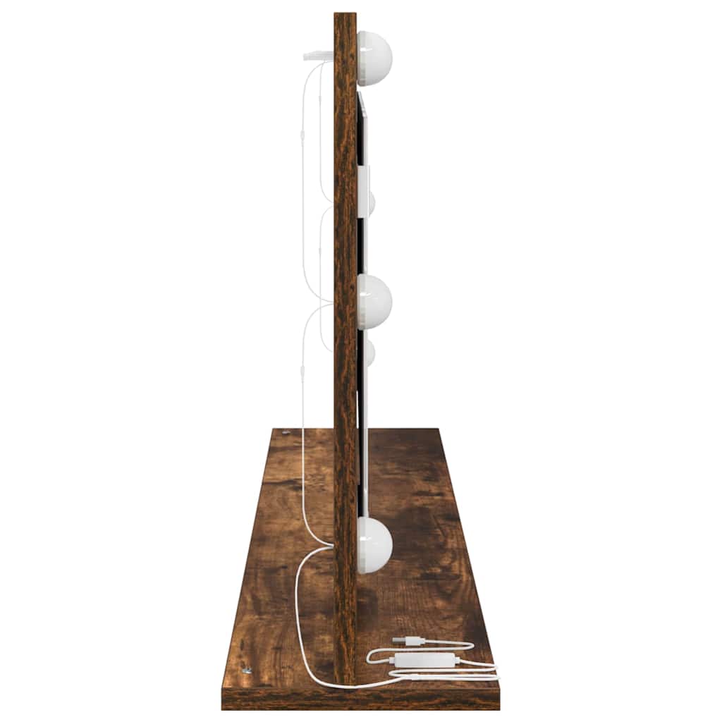 Ogledalo za Toalet Pravokutni Dimljeni hrast 100 x 45 x 18 cm