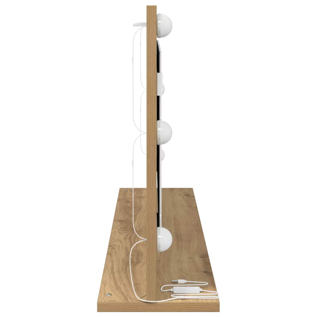 Ogledalo za Toalet Pravokutni Umjetnički hrast 100 x 45 x 18 cm