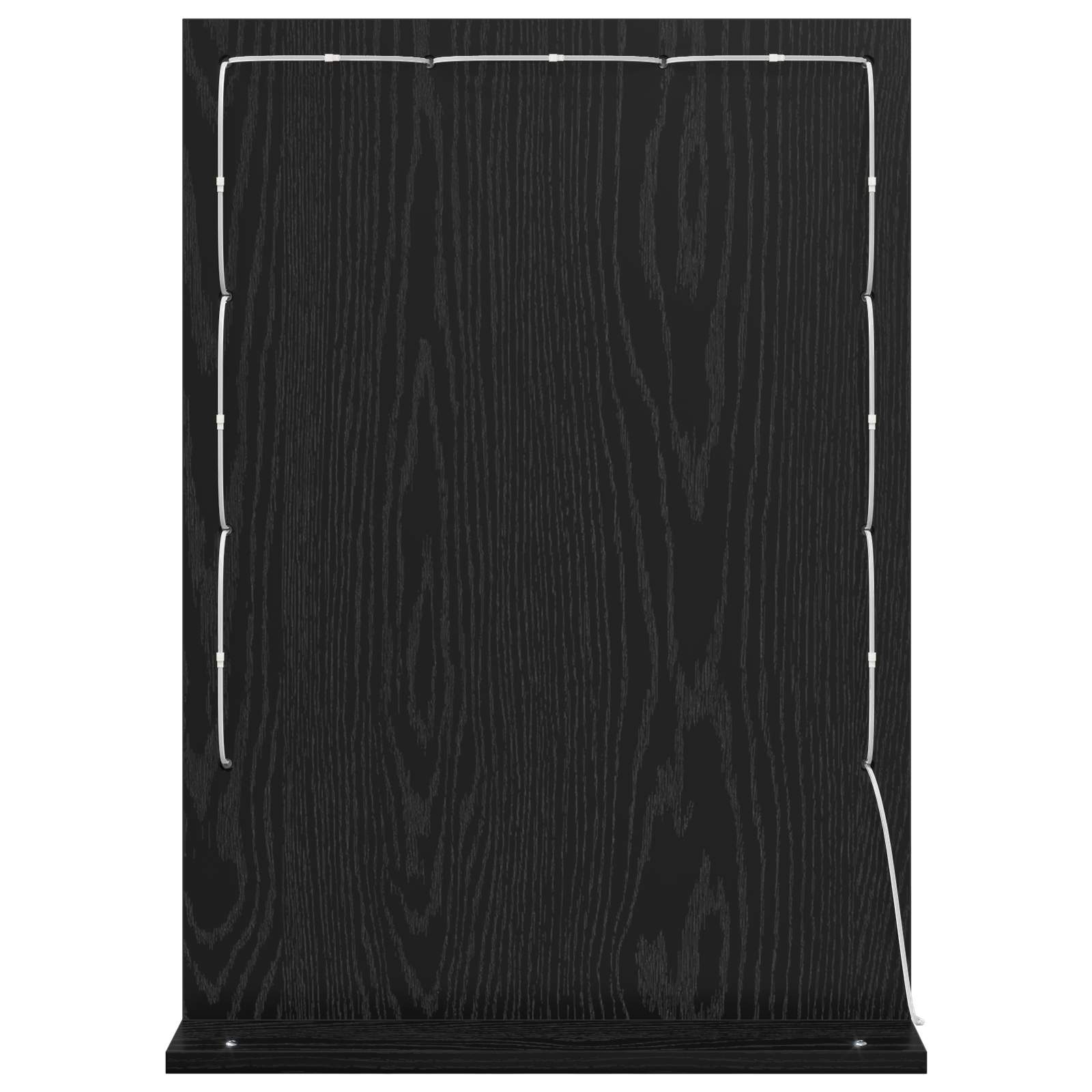 Ogledalo za Toalet Pravokutni Crni hrast 70 x 50 x 18 cm