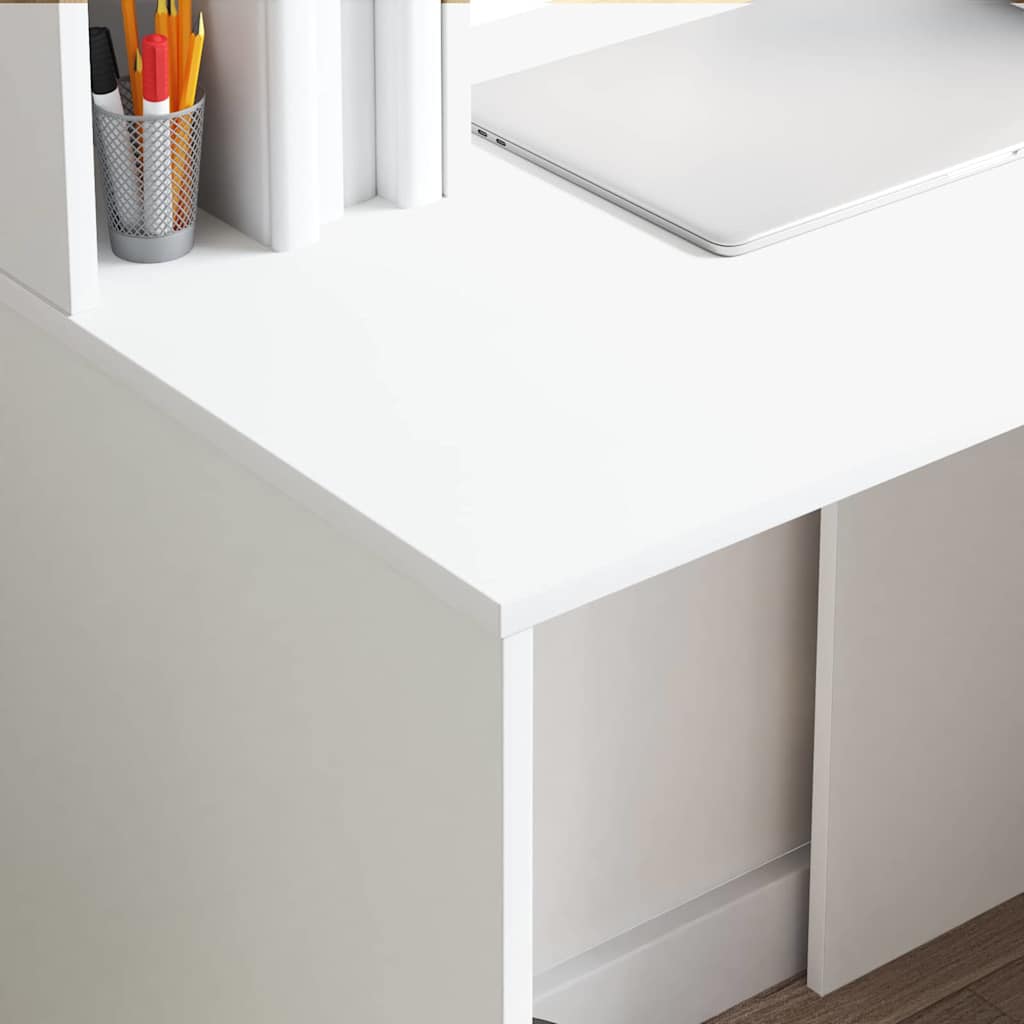 Stol s policom Bijelo 91 x 50 x 149 cm Konstruirano drvo