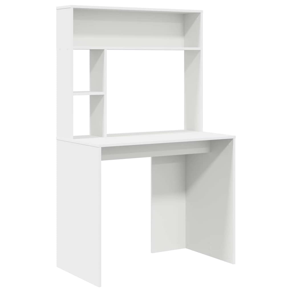 Stol s policom Bijelo 91 x 50 x 149 cm Konstruirano drvo