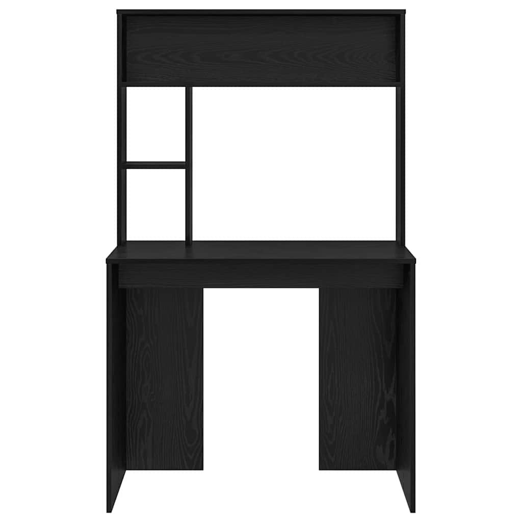 Stol s policom Crni hrast 91 x 50 x 149 cm Konstruirano drvo