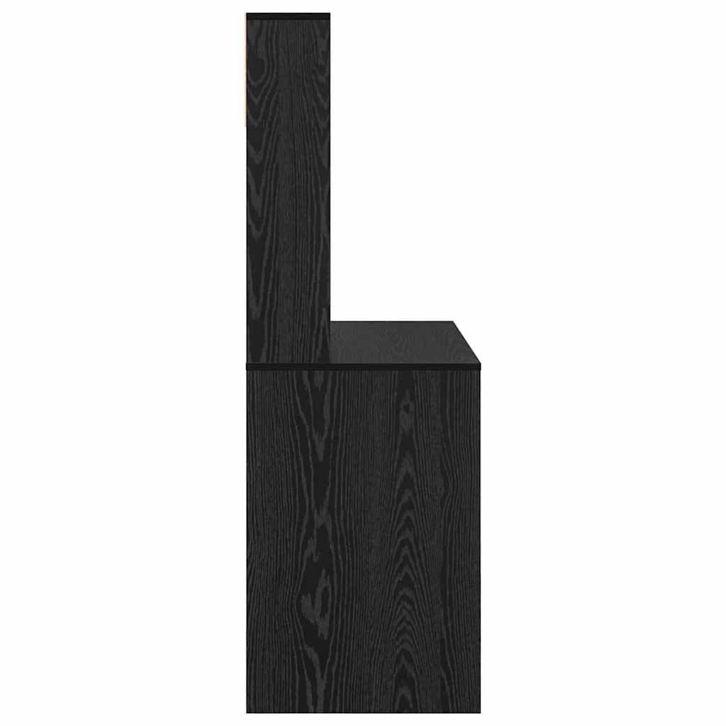 Stol s policom Crni hrast 91 x 50 x 149 cm Konstruirano drvo
