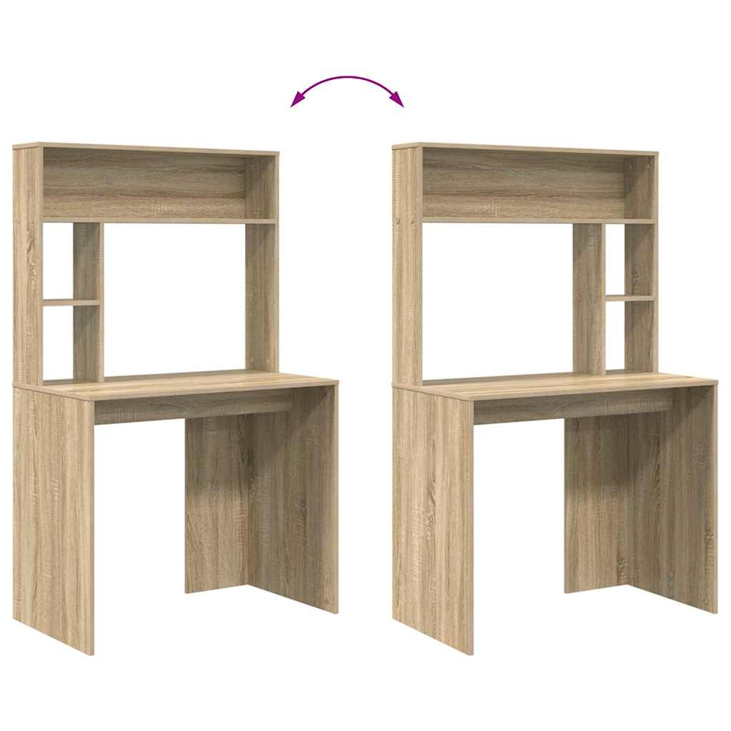 Stol s policom Sonoma hrast 91 x 50 x 149 cm Konstruirano drvo