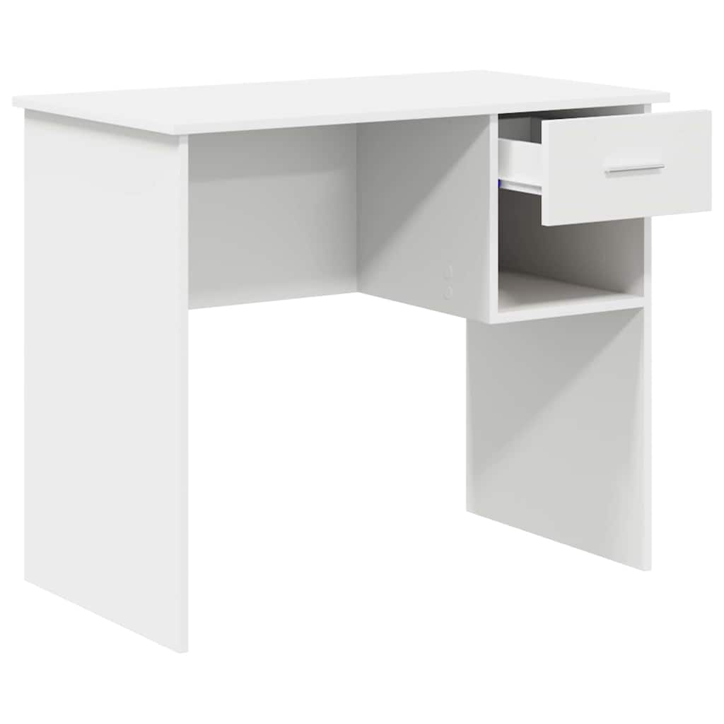 Stol s ladicama Bijelo 90 x 49 x 75 cm Konstruirano drvo