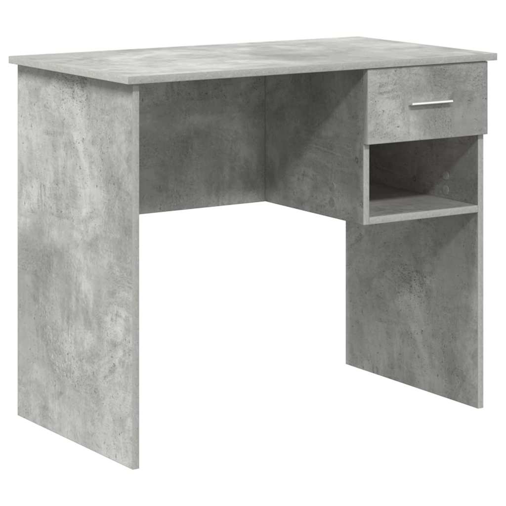 Stol s ladicama Betonski sivi 90 x 49 x 75 cm Konstruirano drvo
