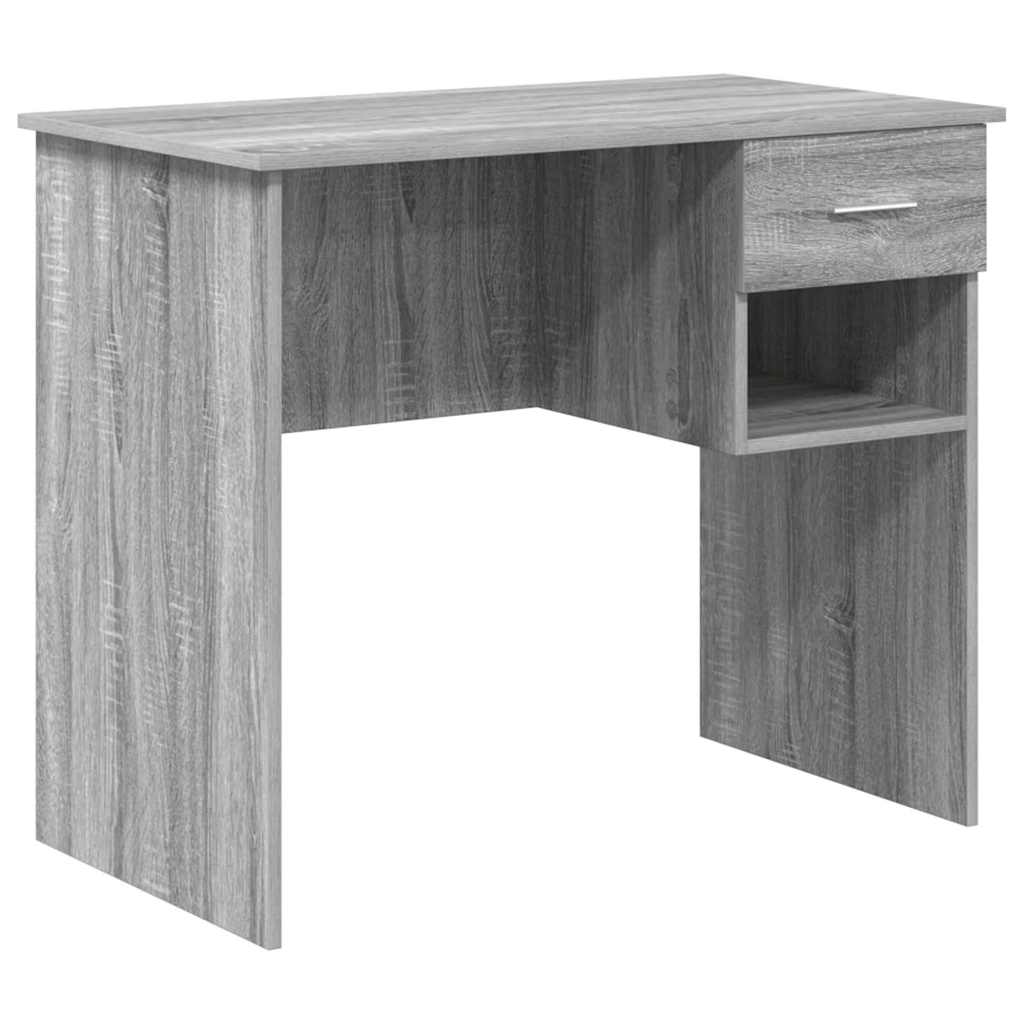 Stol s ladicama Siva Sonoma 90 x 49 x 75 cm Konstruirano drvo