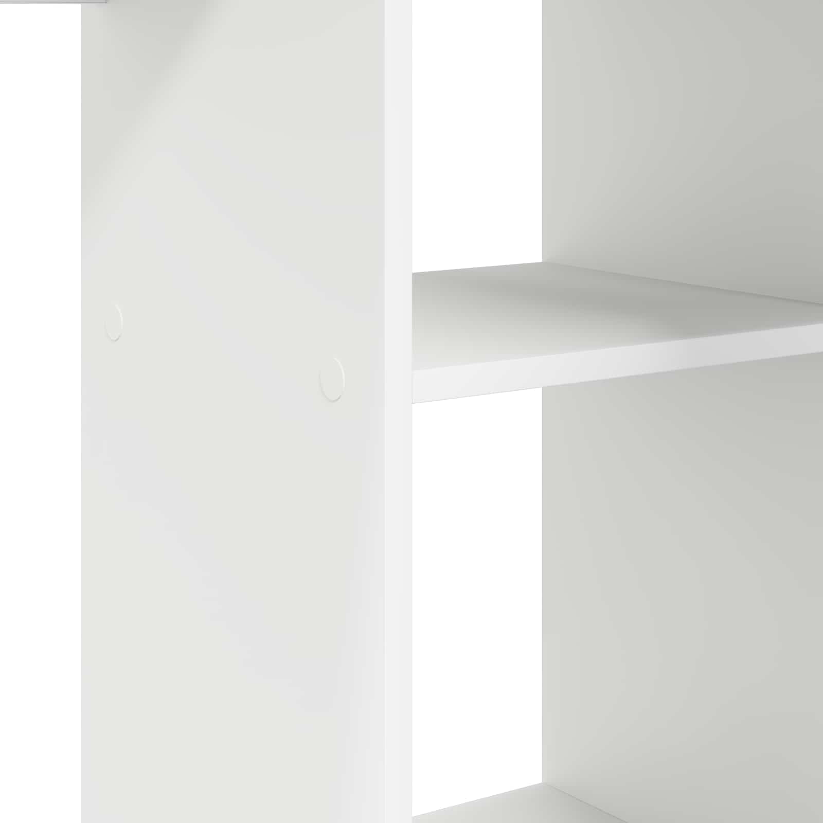 Stol s policom Bijelo 142 x 102 x 73 cm Konstruirano drvo