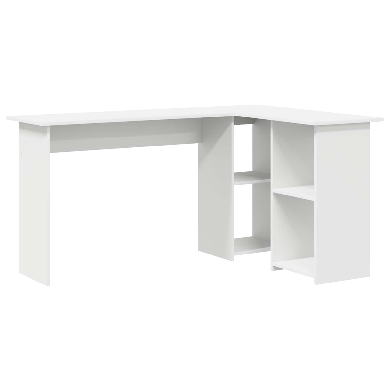 Stol s policom Bijelo 142 x 102 x 73 cm Konstruirano drvo