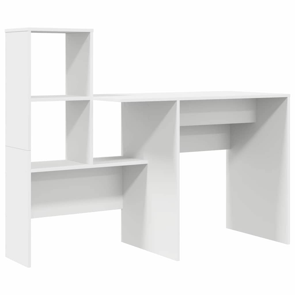 Stol s policom Bijelo 131,5 x 50 x 106,5 cm Konstruirano drvo