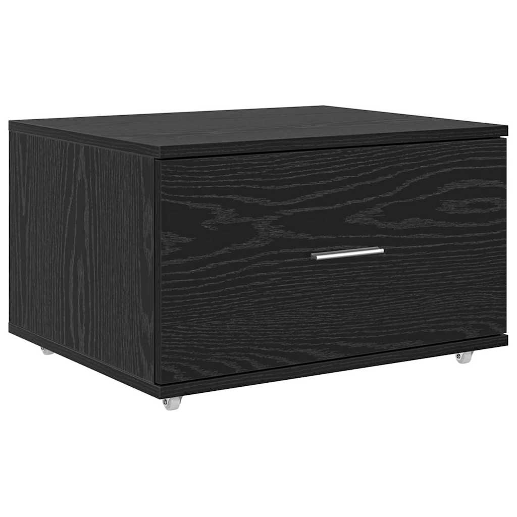 Ormar s ladicama s kotačem Crni hrast 55 x 45 x 31 cm