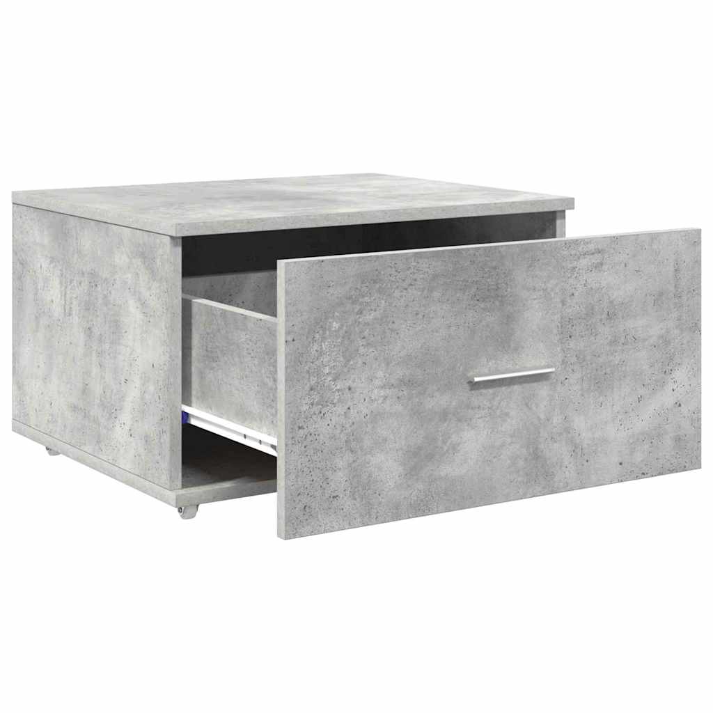 Ormar s ladicama s kotačem Betonski sivi 55 x 45 x 31 cm
