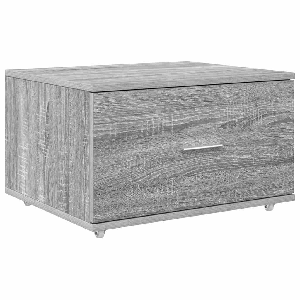 Ormar s ladicama s kotačem Siva Sonoma 55 x 45 x 31 cm