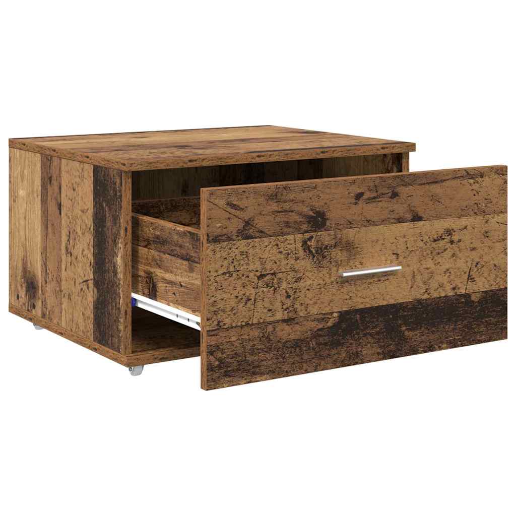 Ormar s ladicama s kotačem Staro drvo 55 x 45 x 31 cm