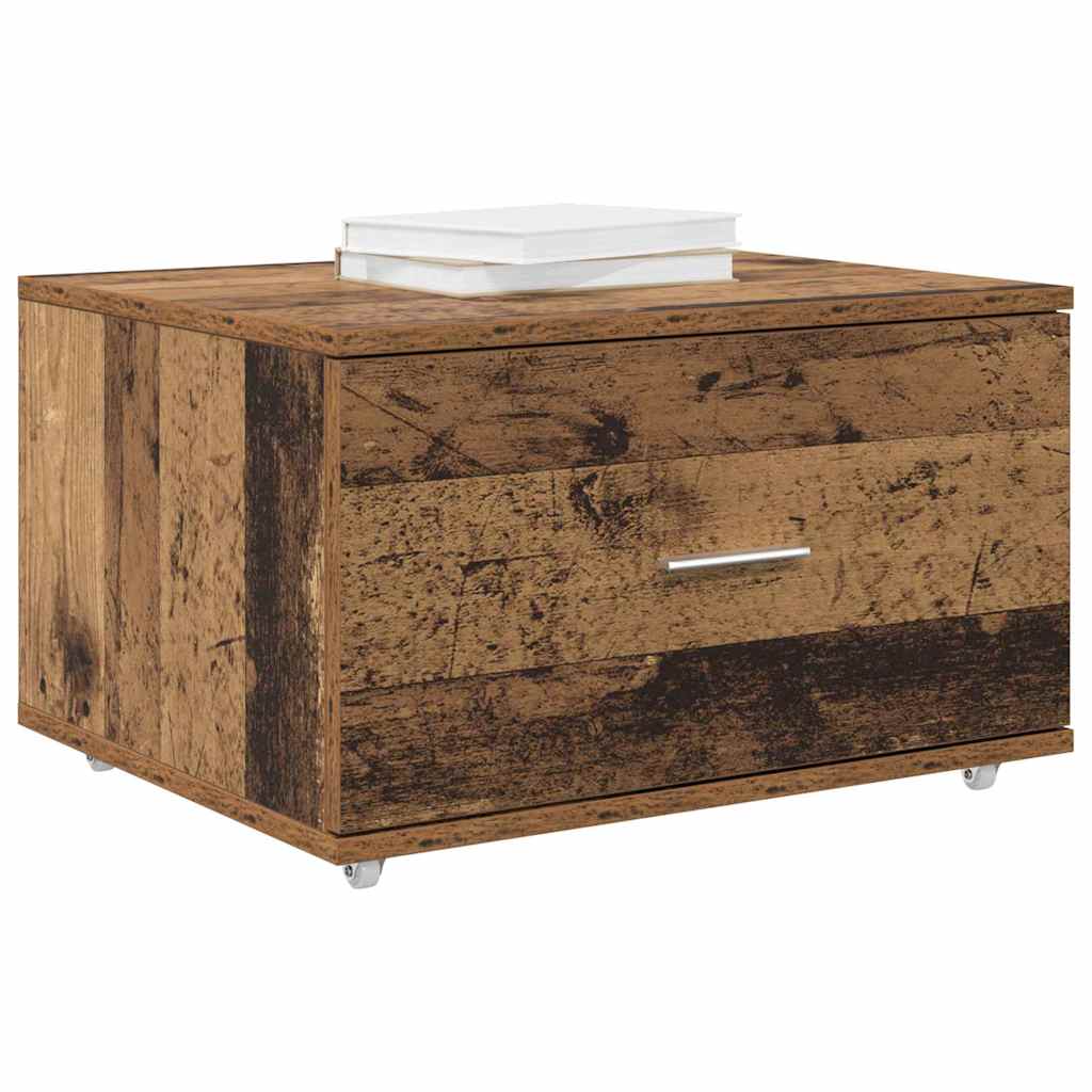 Ormar s ladicama s kotačem Staro drvo 55 x 45 x 31 cm