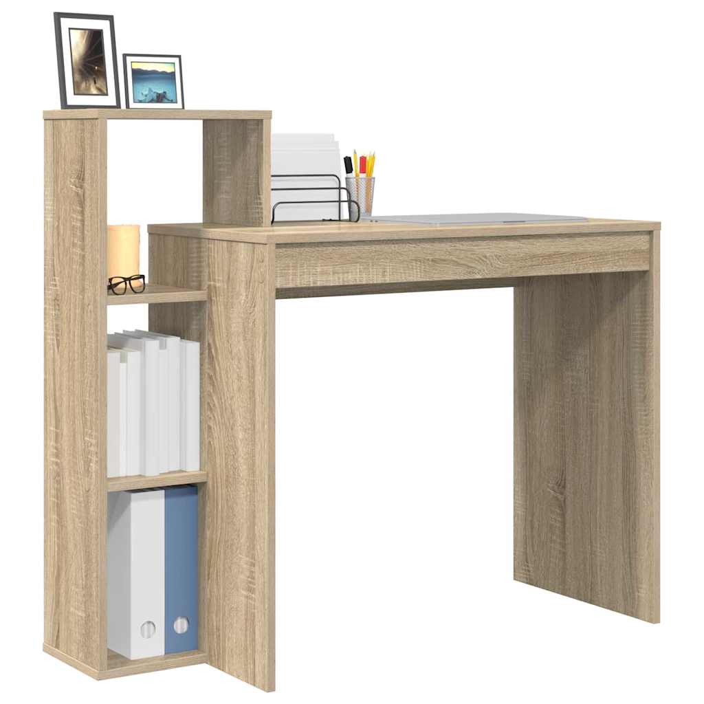 Stol s policom Sonoma hrast 100 x 40 x 90 cm Konstruirano drvo