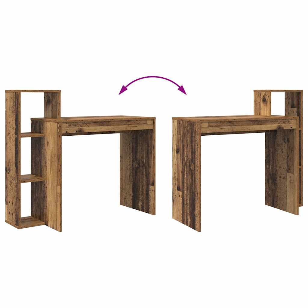 Stol s policom Staro drvo 100 x 40 x 90 cm Konstruirano drvo