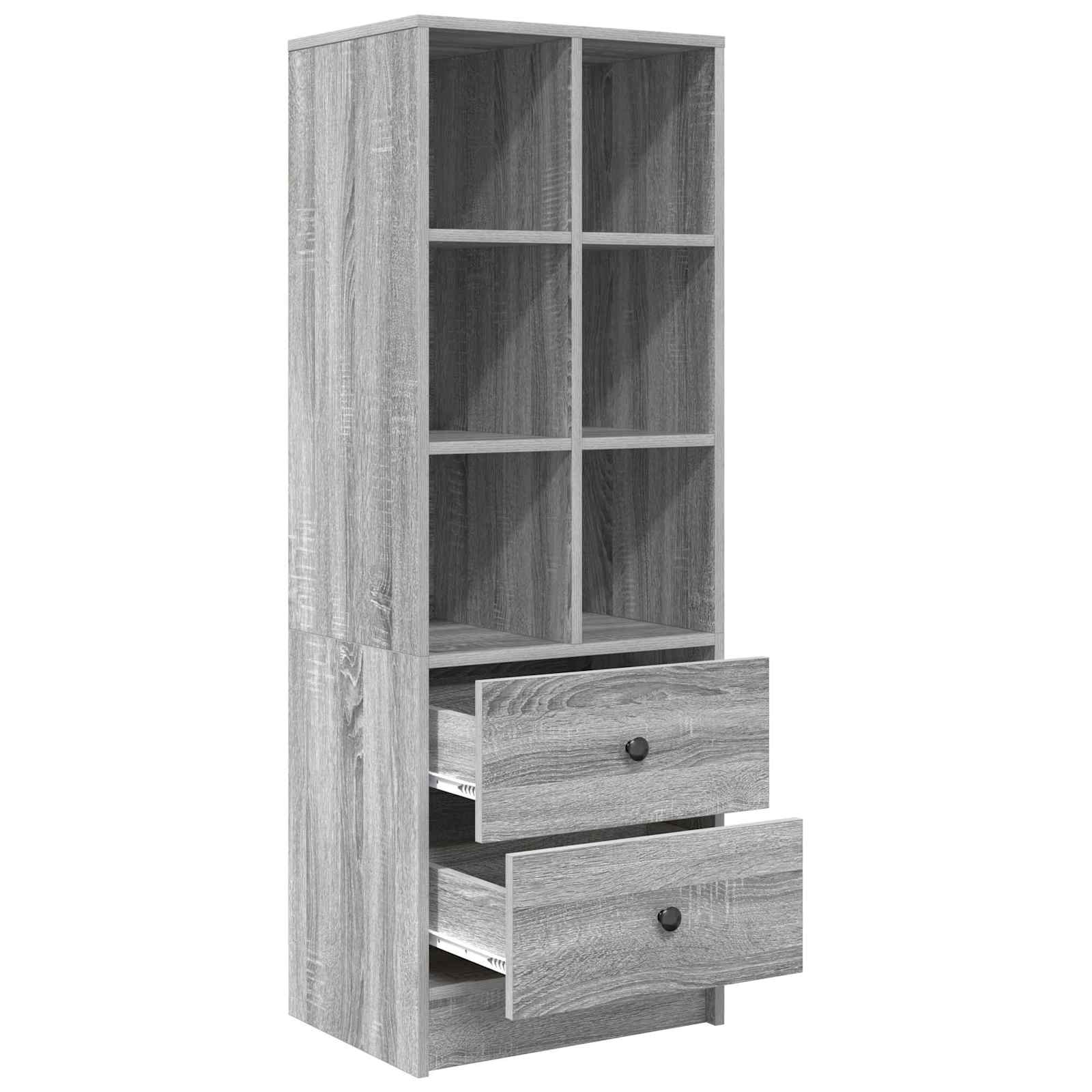 Highboard s ladicama Siva Sonoma 45,5 x 34 x 127 cm