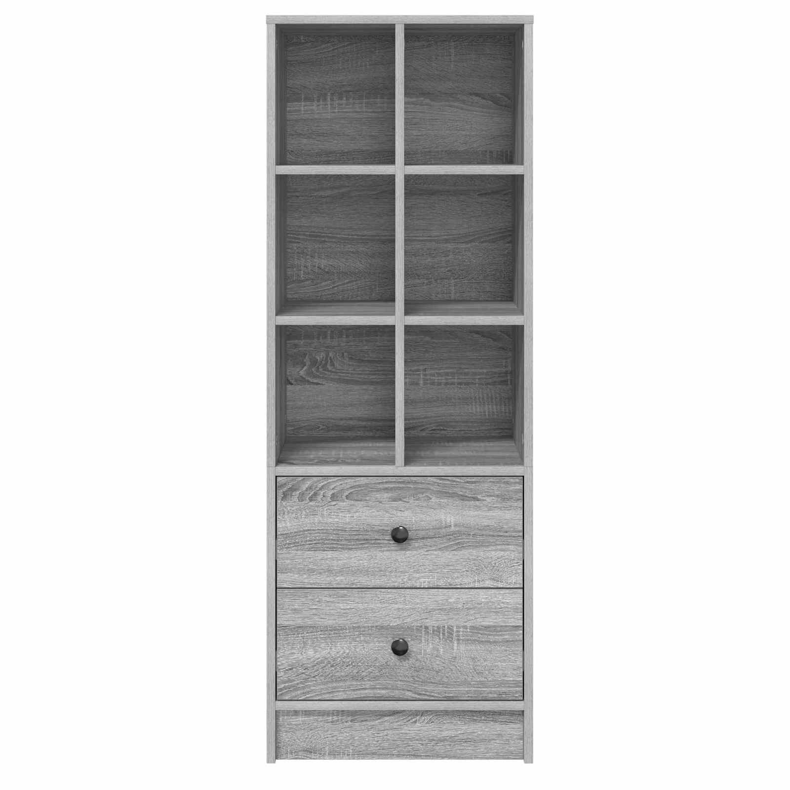 Highboard s ladicama Siva Sonoma 45,5 x 34 x 127 cm