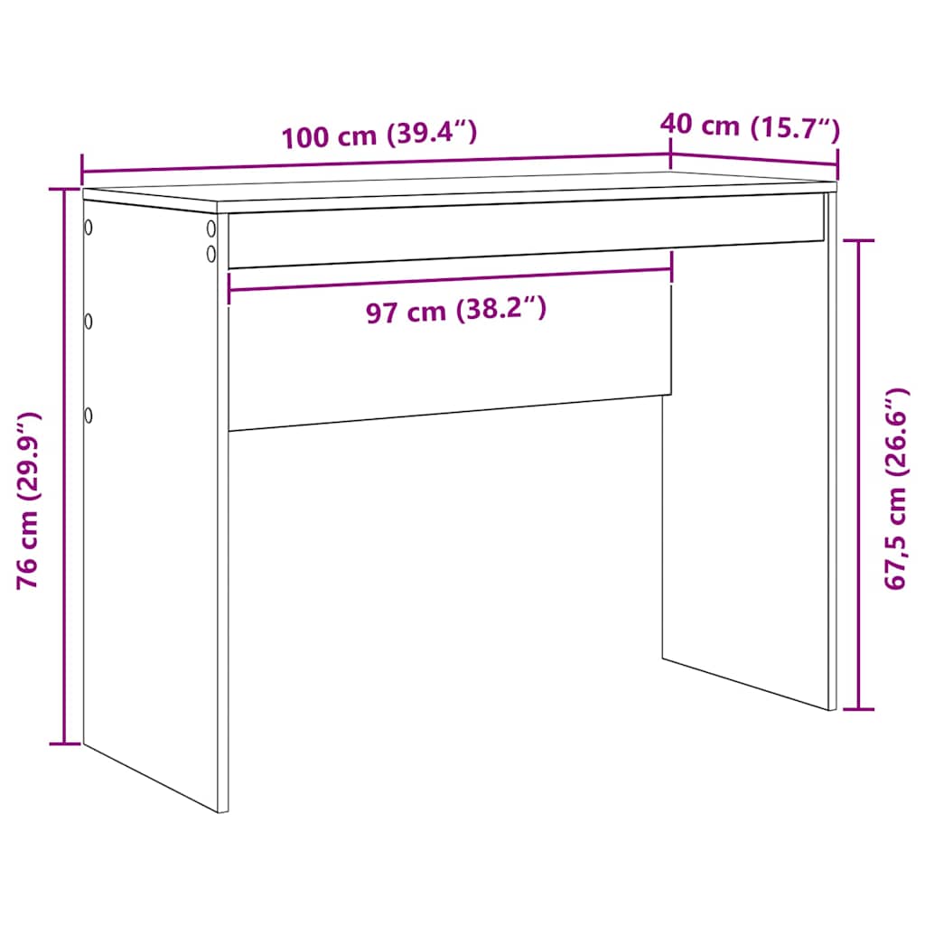 Stol Sonoma hrast 100 x 40 x 76 cm