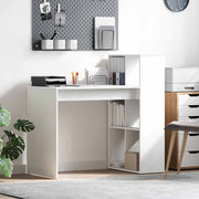Stol s policom Bijelo 108 x 55 x 103.5 cm Konstruirano drvo