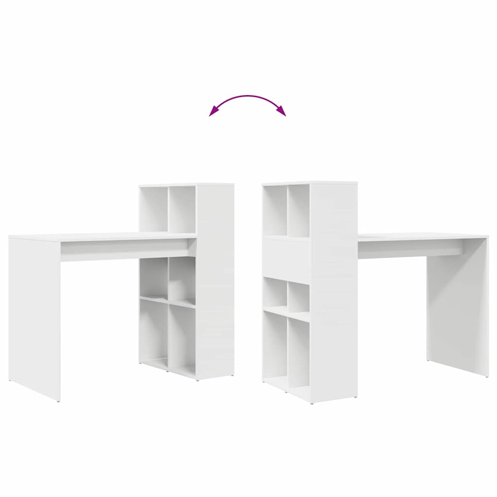 Stol s policom Bijelo 108 x 55 x 103.5 cm Konstruirano drvo