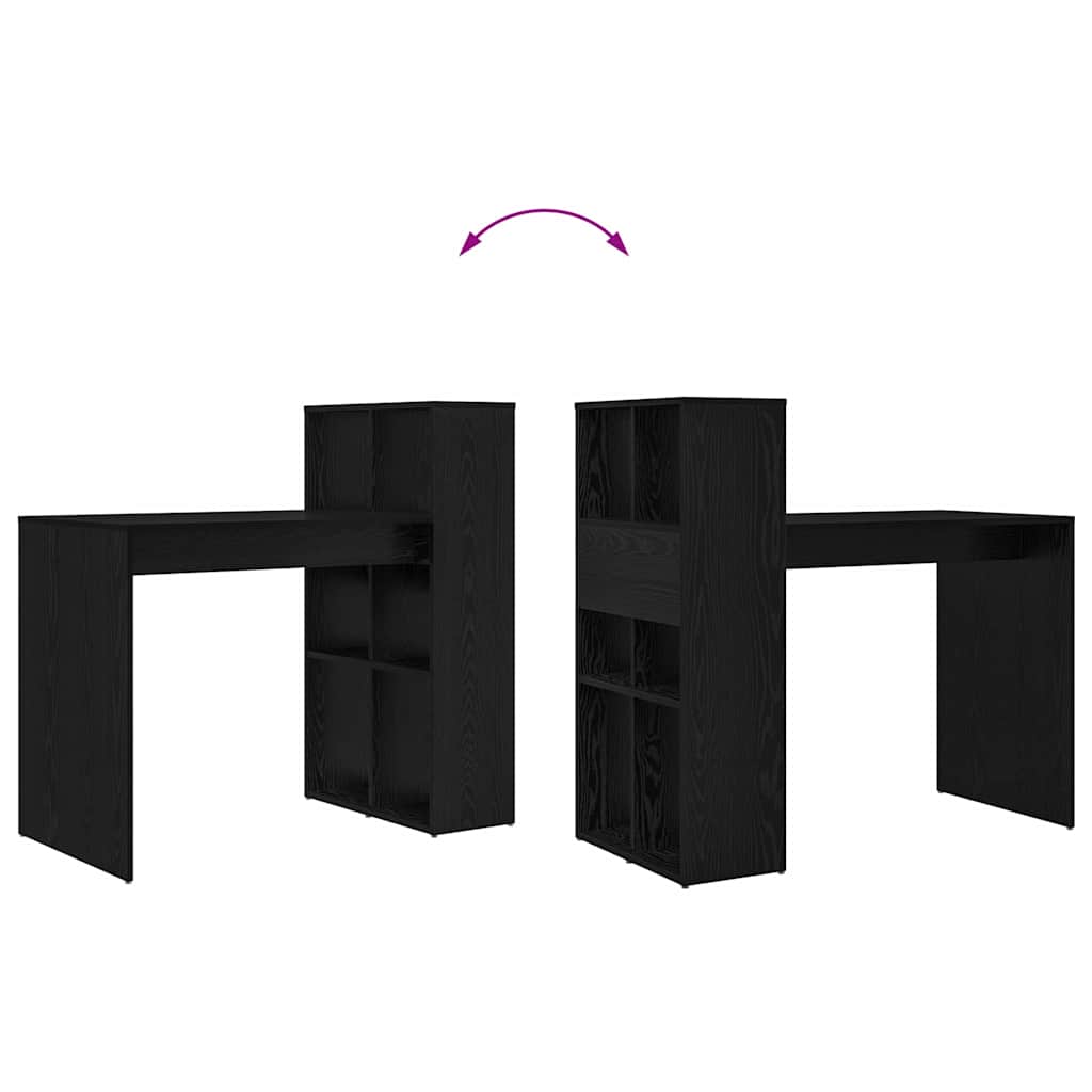Stol s policom Crni hrast 108 x 55 x 103.5 cm Konstruirano drvo