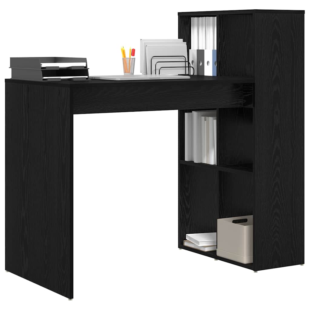 Stol s policom Crni hrast 108 x 55 x 103.5 cm Konstruirano drvo