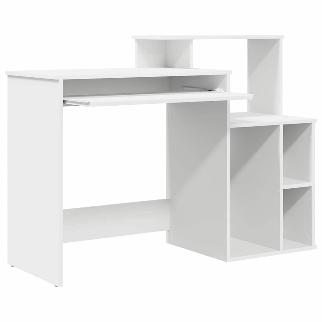 Stol s ladicama Bijelo 120,5 x 44 x 88,5 cm Konstruirano drvo
