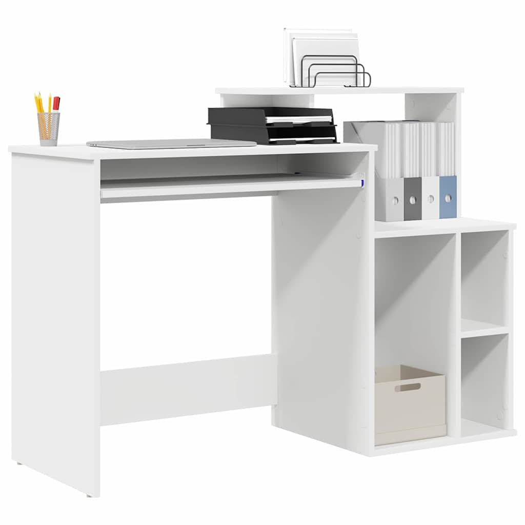 Stol s ladicama Bijelo 120,5 x 44 x 88,5 cm Konstruirano drvo