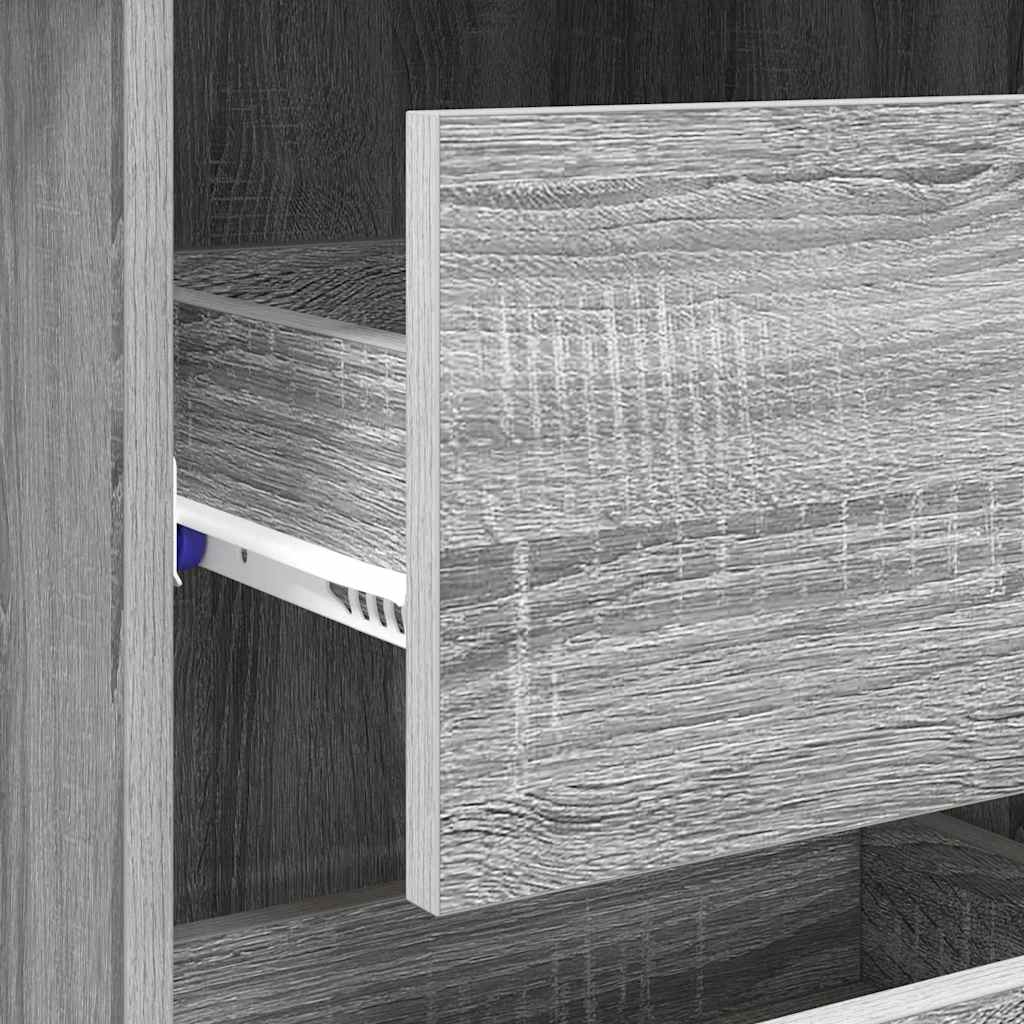 Stol s ladicama Siva Sonoma 90 x 37.5 x 75 cm Konstruirano drvo