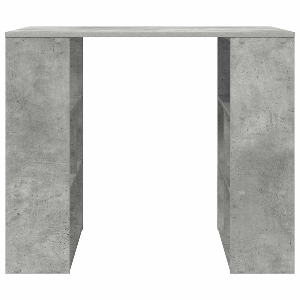 Stol s policom Betonski sivi 90 x 50 x 75 cm Konstruirano drvo