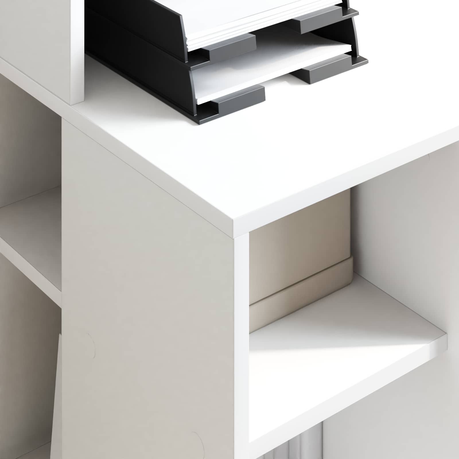 Stol s policom Bijelo 90 x 48 x 101,5 cm Konstruirano drvo