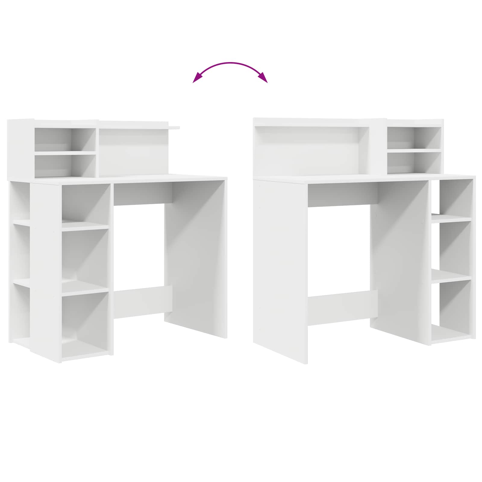Stol s policom Bijelo 90 x 48 x 101,5 cm Konstruirano drvo