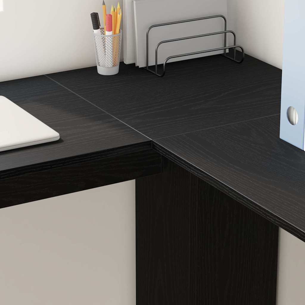 Kutni stol Crni hrast 140 x 113,5 x 75 cm Konstruirano drvo