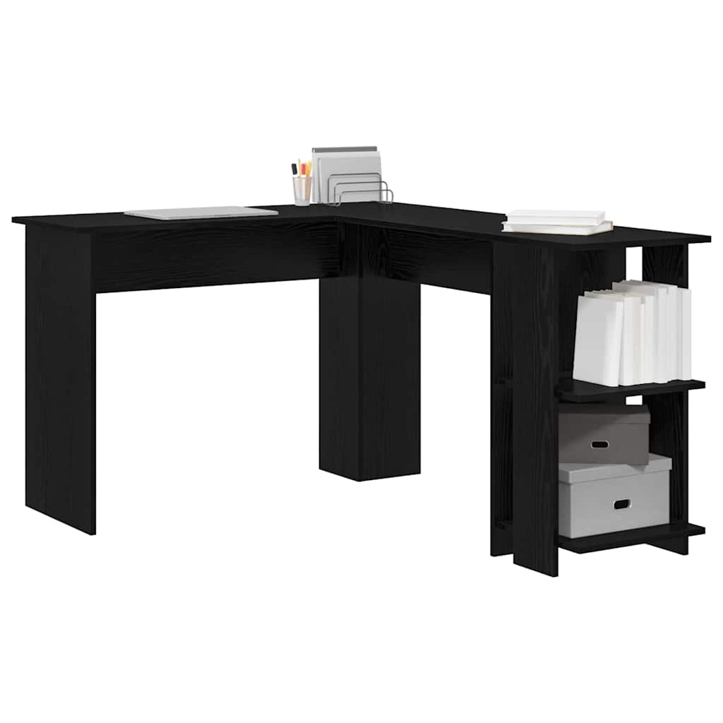 Kutni stol Crni hrast 140 x 113,5 x 75 cm Konstruirano drvo