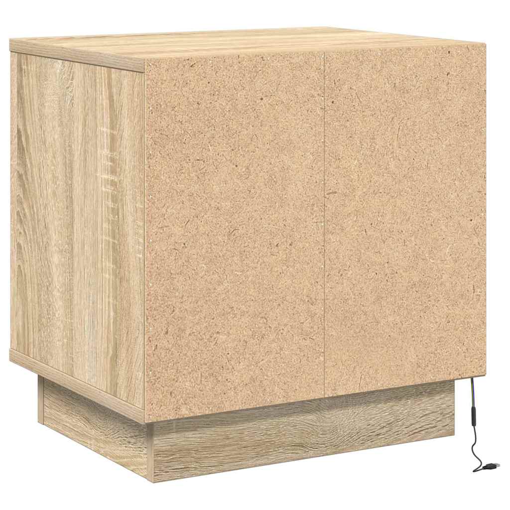 Noćni ormar S LED lampica 2 pcs Sonoma hrast 44 x 34,5 x 45 cm